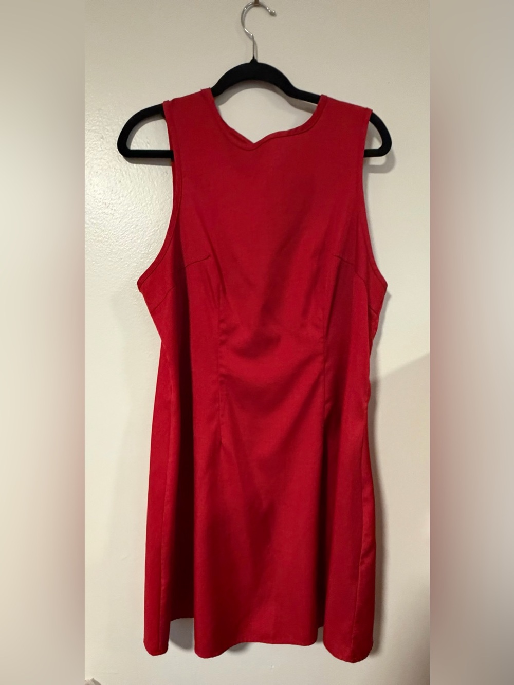 SHEIN Red Sleeveless Sheath Dress